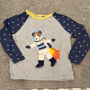 Mini Boden Astronaut Dog Shirt - Navy and Gray